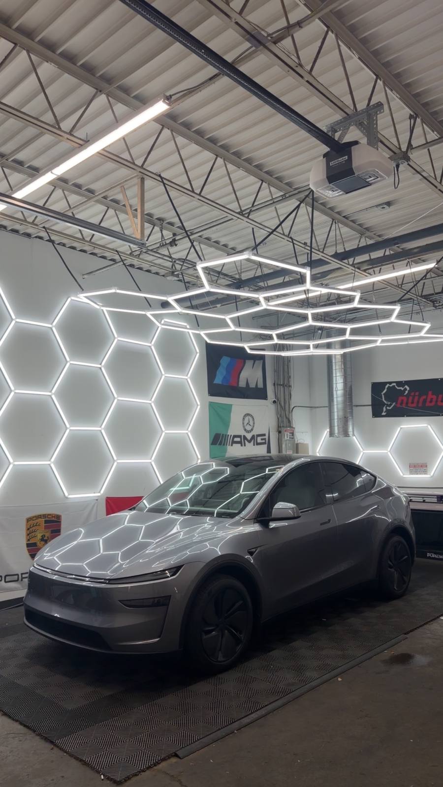 Tesla Model Y in the Euro Tints bay